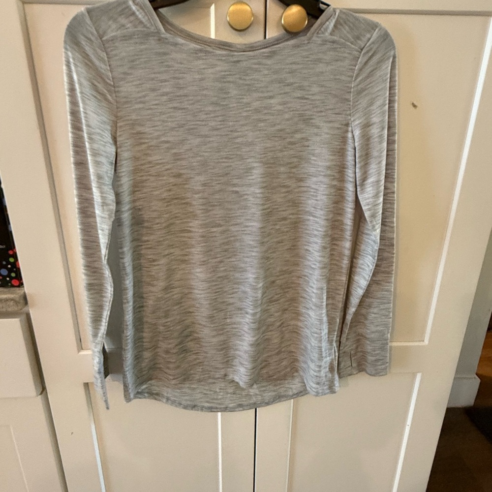 Champion Light Gray Long Sleeve Women's Top